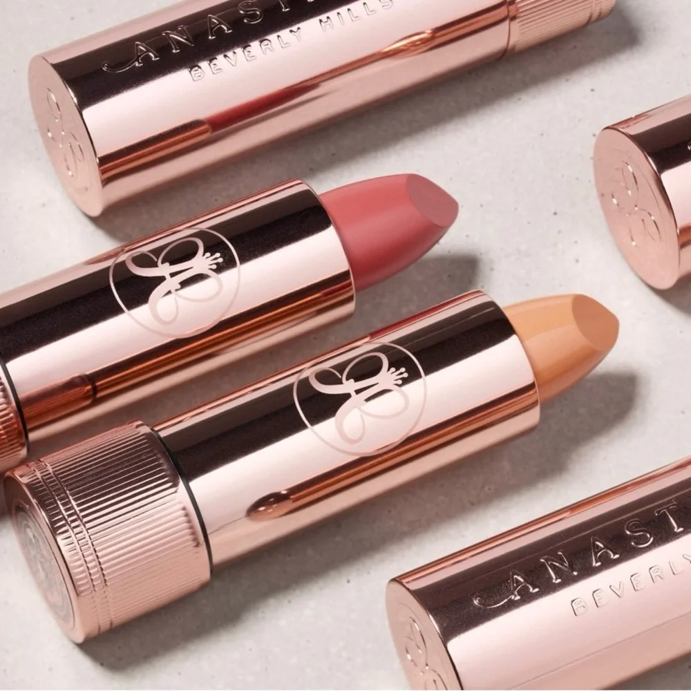 NIB ANASTASIA BEVERLY HILLS Matte & Satin Velvet Lipstick-Pink (Dusty Rose)